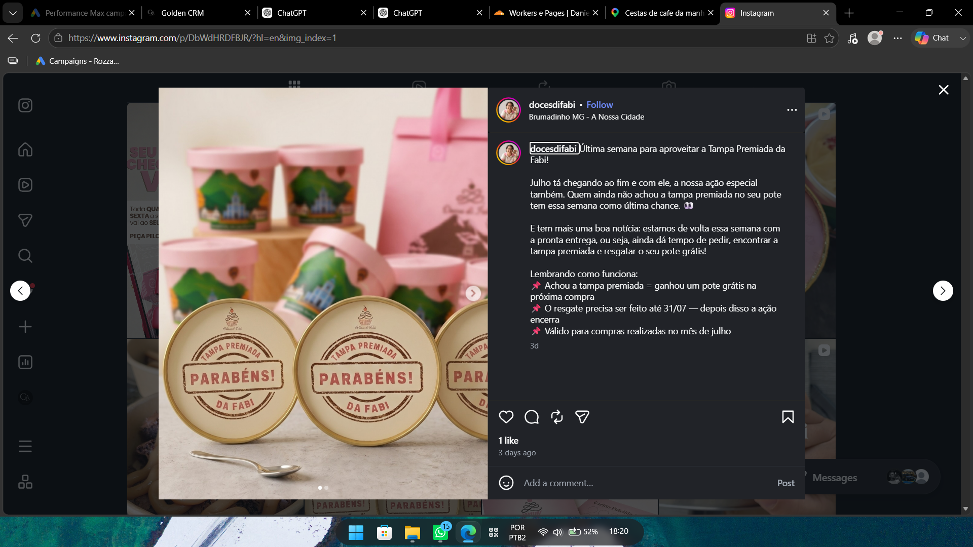 Lembrancinhas personalizadas e embaladas